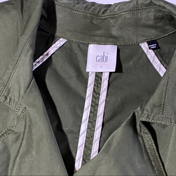 Cabi Expedition Green Military Jacket Ruched Sleeves Women's Size Sm Style 5478 - Picture 6 of 12